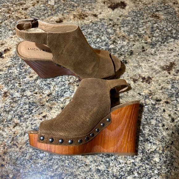 Lucky Brand Shoes - Lucky Brand Leather Wedges